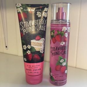 Bath & Body Works Strawberry Poundcake Bundle